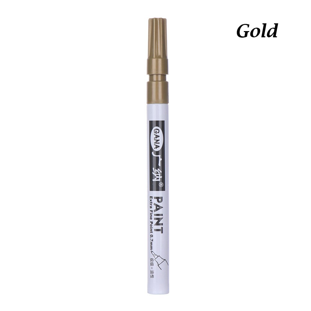 Metallic markers 0.7mm niet-giftige verfmarkers grafische tekening permanente marker snel drogende diy kunstmarker verfpen 8 kleuren: Goud