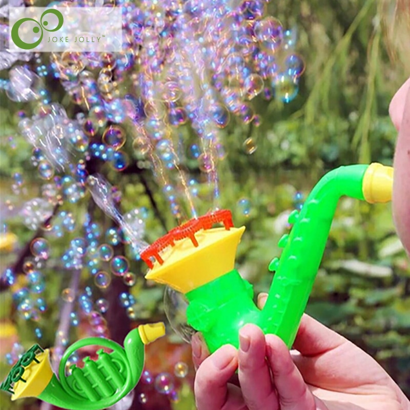 1pz Acqua Bolla Nuovo Multi-a capo scoperto Strumento Musicale Bolla Pistola Corno Sassofono Bambini Che Soffia Bolle di LXX