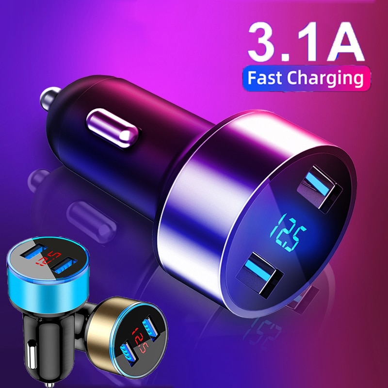 5v 3.1a usb carregador de carro para xiaomi poco m3 x3 nfc f3 f2 pro redmi 9a 9c nota 10 9 8t 9t pro 2 portas usb carregador de telefone móvel