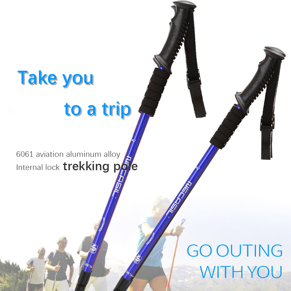 Outdoor Camping Walking Stick Telescopic Hiking Stick Aluminum Foldable Hiking Poles Outdoor Accessories For Trekking Camping