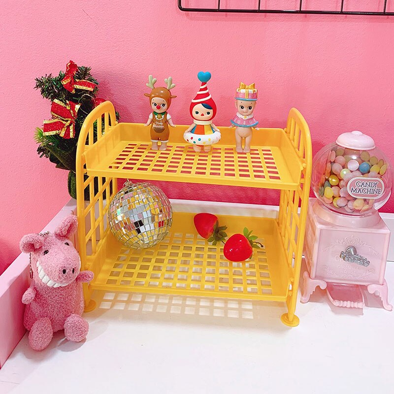 Coloffice couleur bonbon support de papeterie serre-livres support de rangement Simple maison support de bureau fille coeur bureau fournitures scolaires 1PC: yellow