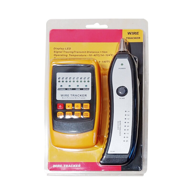 Wire Tracker LAN Network Cable Tester Power Cable Detector Line Finder Telephone Wire Tracker Tracer Diagnose Tone Tools