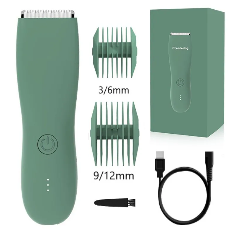 Body Hair Trimmer Shaver For Men Ball Trimmer For Groin Pubic Replaceable Ceramic Blade Groomer Electric Razor Waterproof Clippe: GRAY