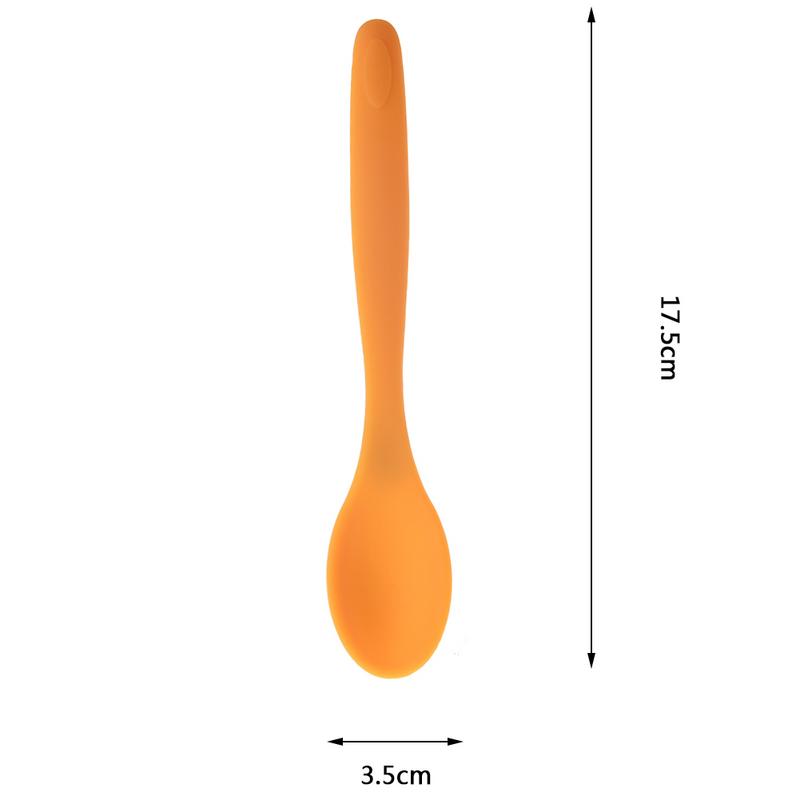 17.5x3.5cm Universal Kitchen Silicone Spoon Heat Resistant Scraper Spatula Ice Cream Cake Shovel Mixing Spoon Cooking Tools