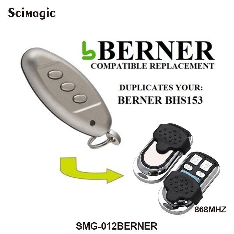 BERNER 868.3MHz garage door remote control BERNER BHS140 BHS110 BHS121 opener keychain