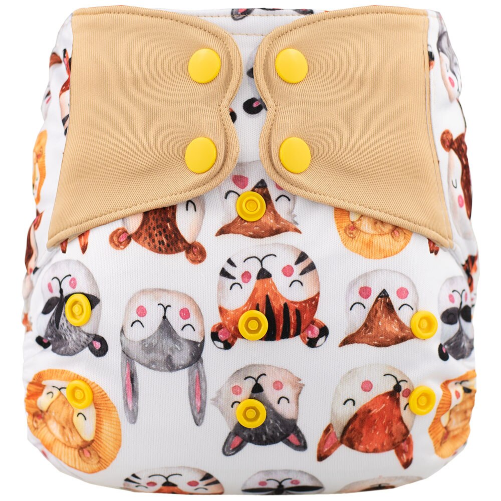 Alles In Een Elfdiaper Aio Luier Met Opgenaaide &amp; Genaaid In Inserts