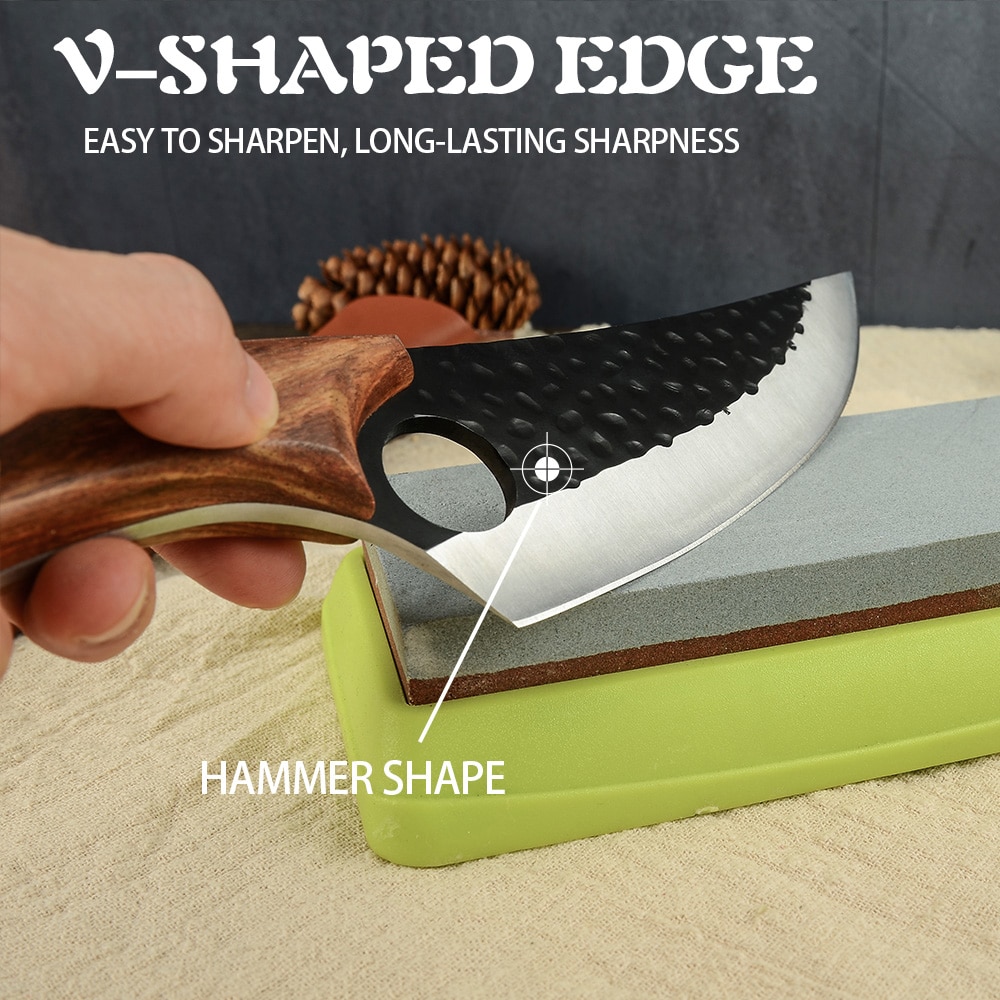 6 zoll Küche Messer Ultra Klinge Boning Messer Hohl Hammer Klinge Chef Messer Niet Befestigungs Holz Gebogenen Griff Messer Mit mantel