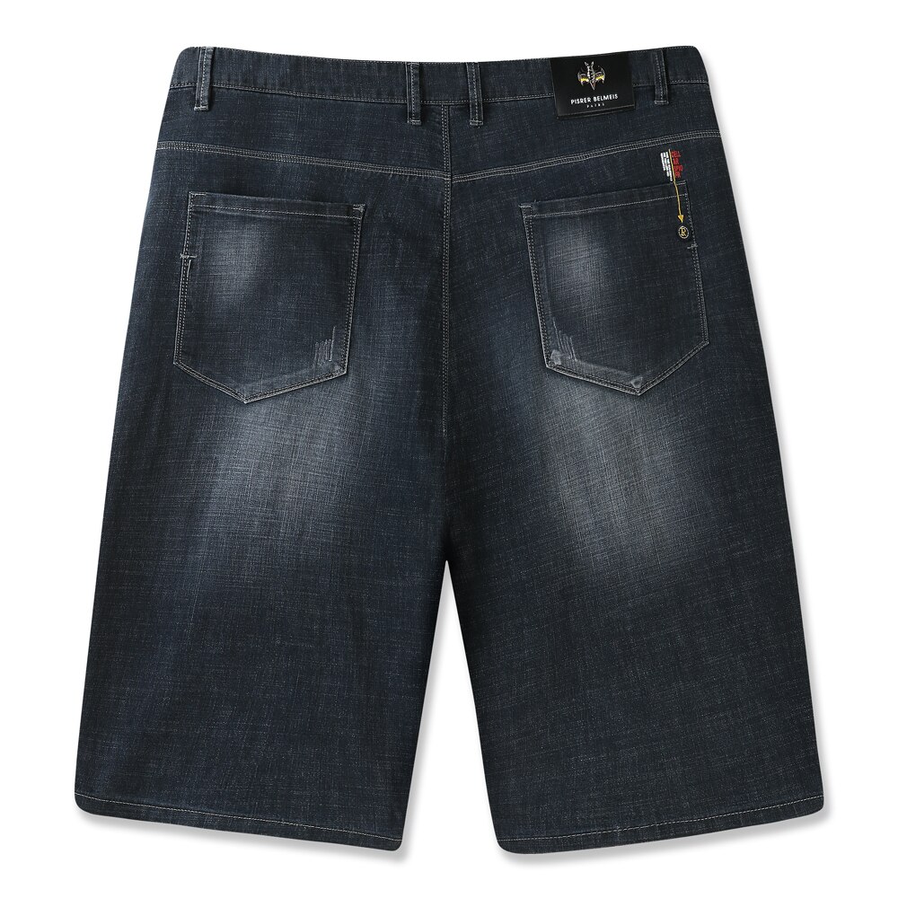Pantalones cortos vaqueros de talla grande para hombre, Jeans clásicos, rectos y sueltos, ropa de de gran tamaño, 52, 50, 48, 46: 50