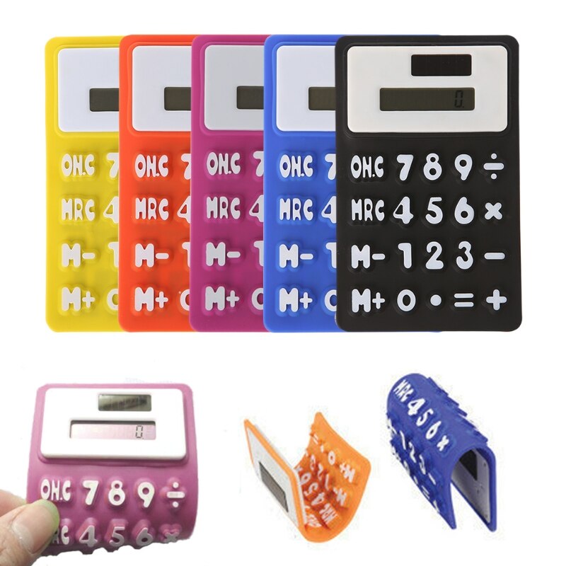 Foldable Soft Silicone Handheld Scientific Solar Calculator For School Office