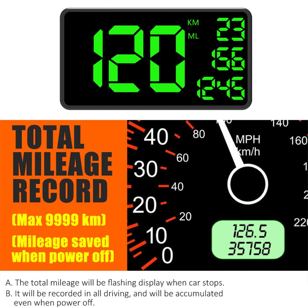 5.5 Inch GPS Speedometer C90 Speed Display KM/H MPH For Car Bike Motorcycle GPS Overspeed Alarm Hud Display Car Hud Display