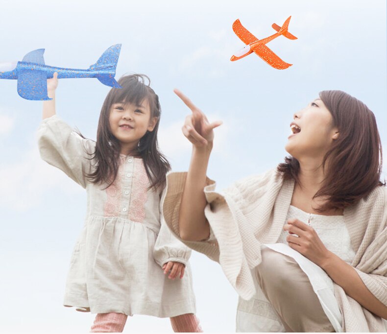 48 CM DIY Hand Throw Airplane EPP Foam Launch fly Glider Planes Model Aircraft Outdoor Fun Toys for Children Plane Toys Game