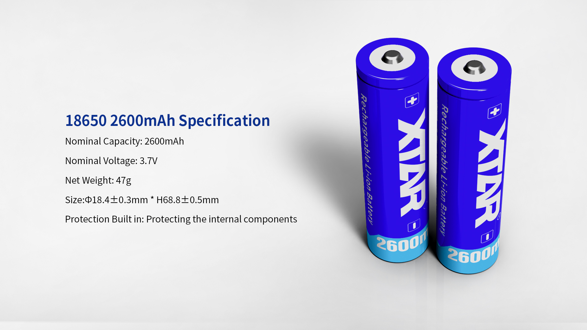 Akumulatory XTAR 18650 2600 mAh 3,7 V do latarek
