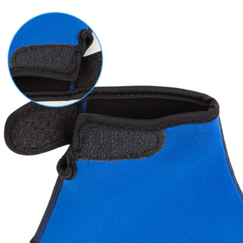 1 Pair Blue Neoprene Swimming Diving Surfing Webbed Gloves Fingerless Gloves Swimming Water Sports Training Acceleration Tool