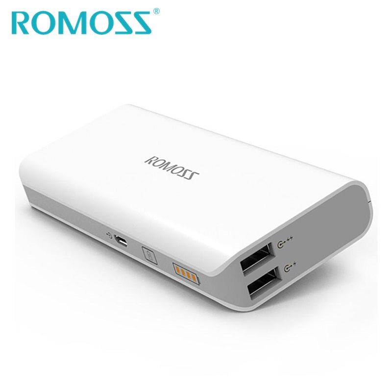ROMOSS Sense 4 Power Bank 10000mAh Powerbank External Battery Pack Portable Backup Charge Power Dual USB 1A 2.1A Output
