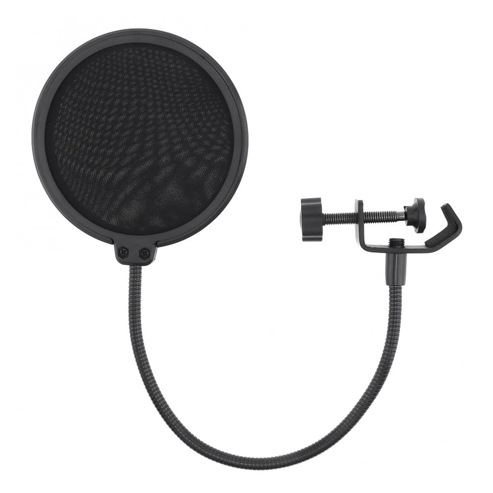 100 Mm Diameter Double Layer Studio Microfoon Wind Screen Mask Mic Pop Filter Shield Voor Spreken Studio Zingen Opname