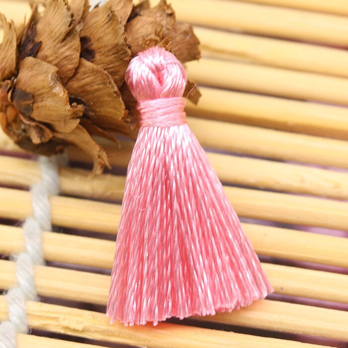 10pc polyester mini kwastjes diy thuis textiel gordijn kleding hanger knutsel kwastjes handgemaakte kwastjes maken stoffen decoratie benodigdheden: Roze