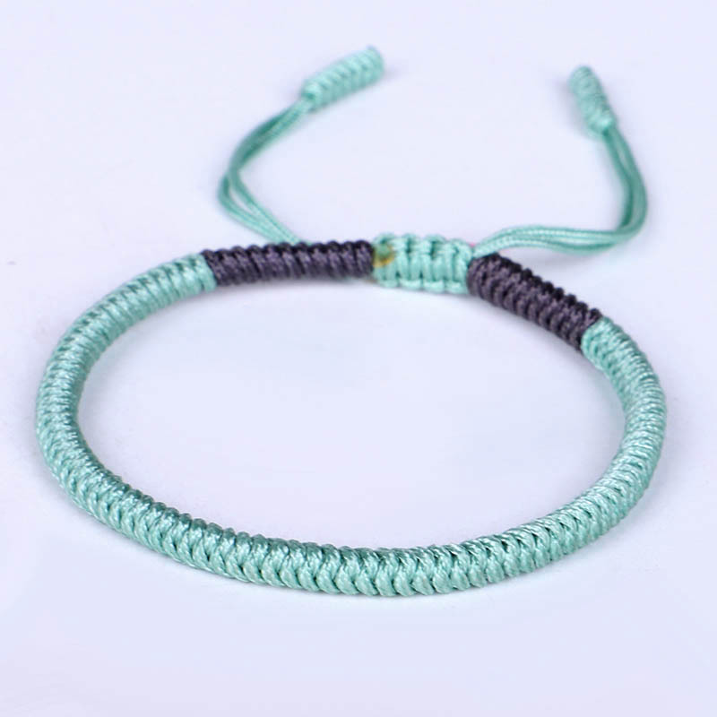 Handgefertigtes Knoten-Seil-Armbinde, tibetisch-buddhistischer Glücksbringer, tibetische Armbänder und Armreifen für Frauen und Männer,: Antike Bronze- überzogen