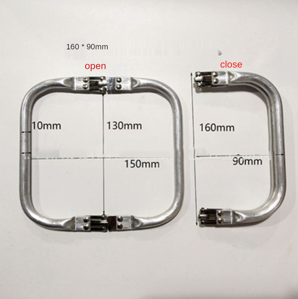 Bag Frame For Wallet Doctor Purse Frame Metal Aluminum Tube Frame Bag Handle Accessories Clutch Bag Parts: Light Gold