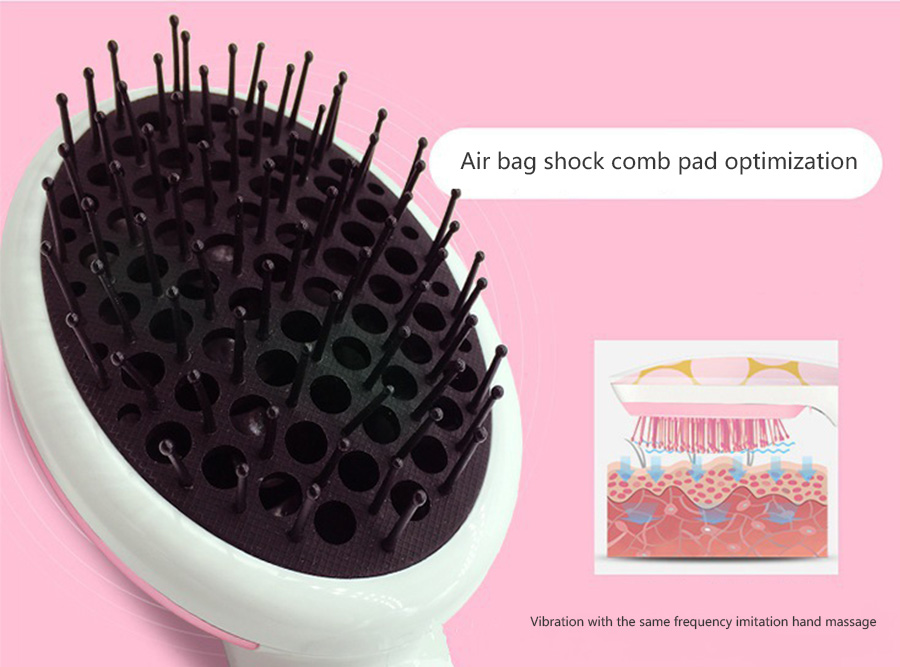 Electric hair comb 2 - in - 1 multi - functional tourmaline ceramic hair dryer dry and wet 10 section adjustment anion straight