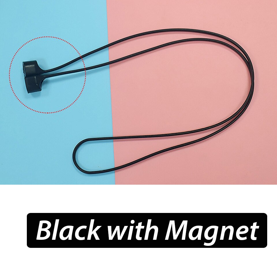 Para a apple airpods pro anti-lost fone de ouvido cinta magnético earhook silicone string para airpods pro 2 ímã anti acessórios perdidos: black with magnet