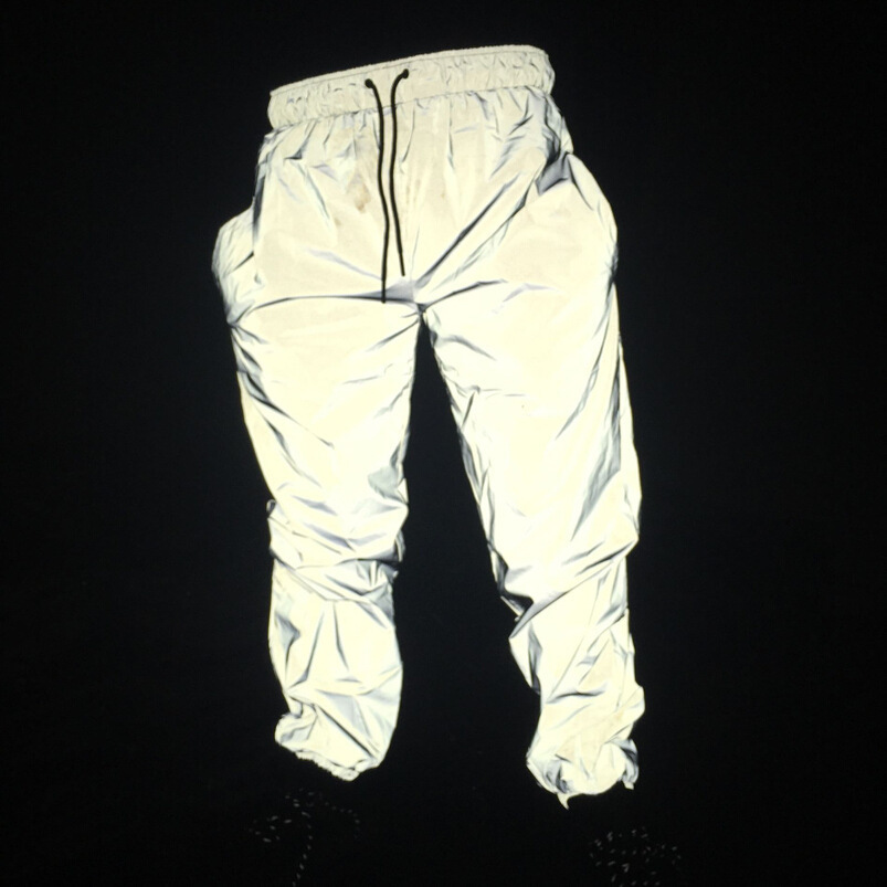 männer Hosen Jogginghose 3M Reflektierende Hosen FluorescentHip hüpfen Hosen lässig Sport Nacht Licht Jogger Streetswear