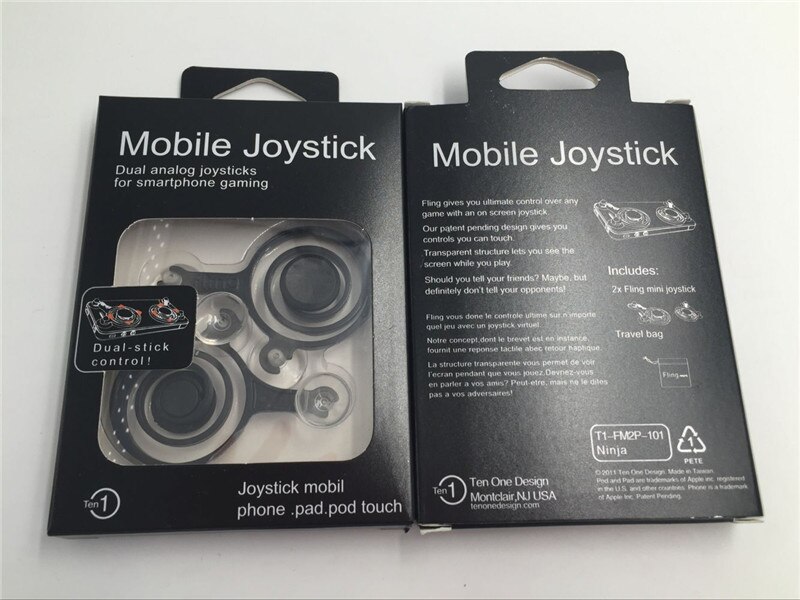 2 Pz/set Smartphone Mini Joystick Zero di Qualsiasi Schermo di Tocco Joystick Per Il Telefono tablet Giochi Arcade NUOVO Twin Pack Telefono Joystick