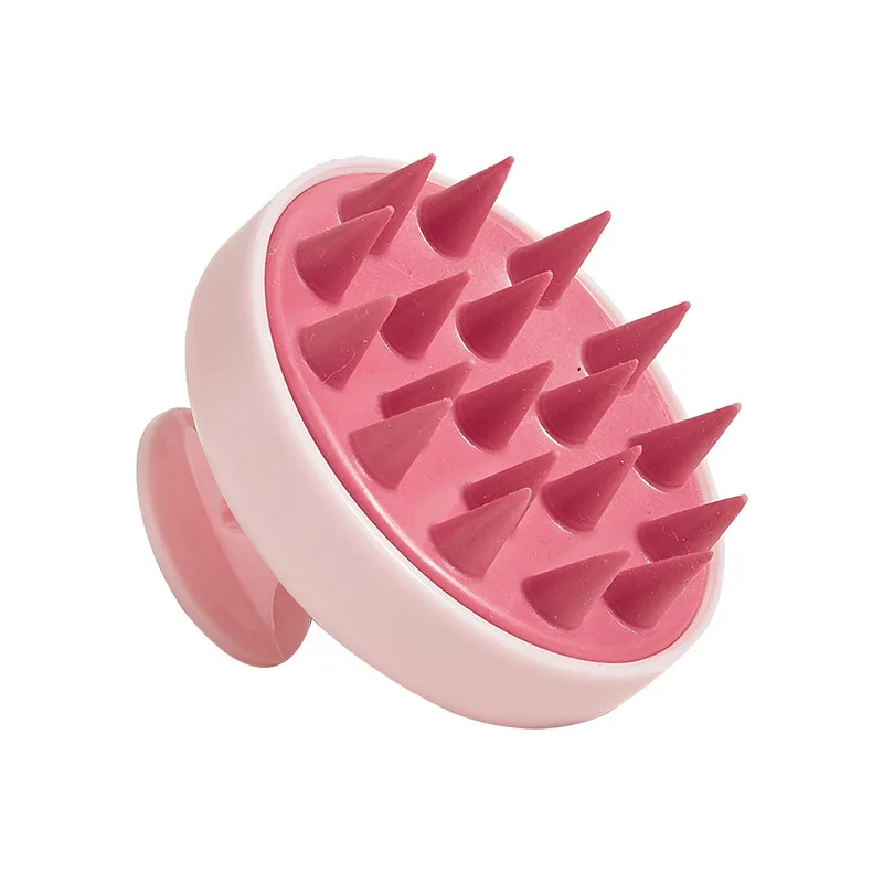 Siliconen Shampoo Hoofdhuid Haar Massager Hoofd Lichaam Hoofdhuid Massage Borstel Kam Haarwaskam Doucheborstel Bad Spa Massageborstel: Ivoor