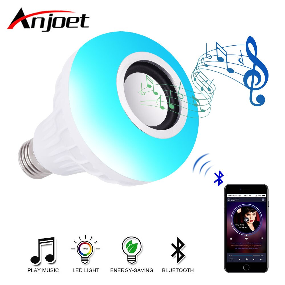 E27 Smart RGB Draadloze Bluetooth Speaker Lamp Muziek Dimbare LED RGB Muziek Lamp Licht Lamp met 24 Keys Remote controle