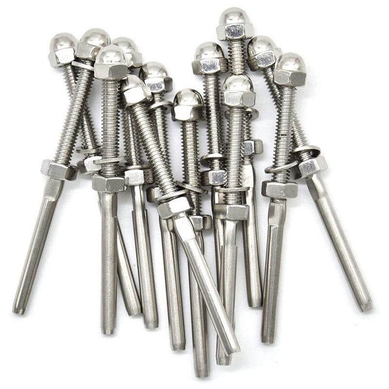 RiaYer 10 Pack Dead End Invisible Terminal End Threaded Stud Pairs - View #7
