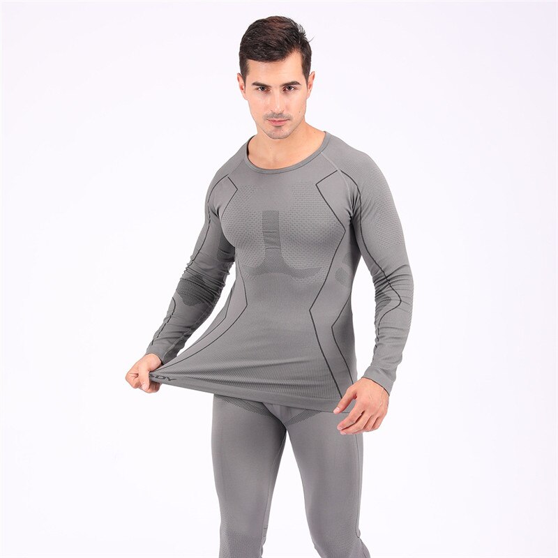 Winter Thermisch Ondergoed Set Mannen Sportkleding Running Training Warm Base Layer Compressie Ademend Panty Jogging Pak