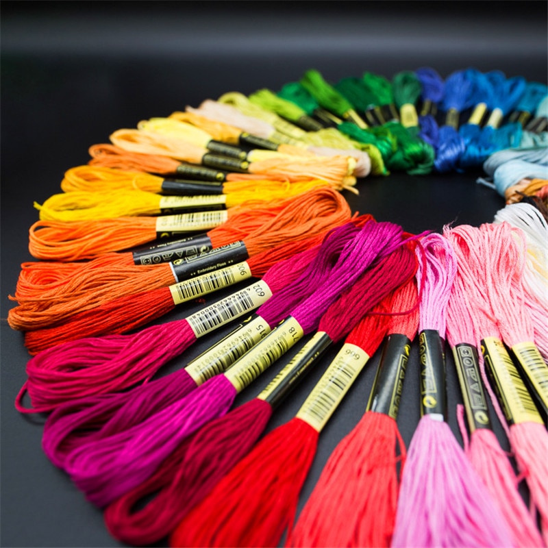 200Pcs Embroidery Thread Skeins Multi Colors Option Floss Similar DMCdmc Anchor Cross Stitch Cotton Sewing Embroideried Threads