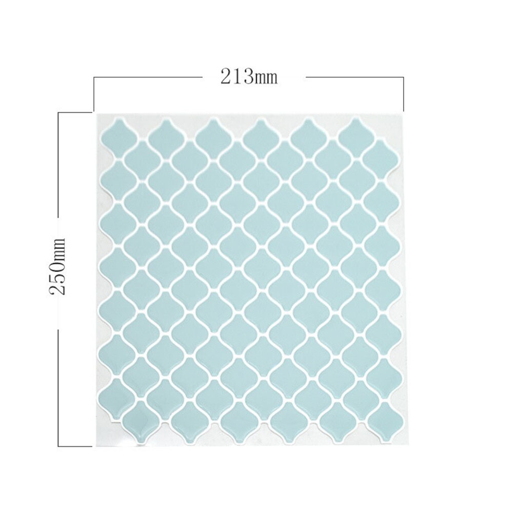 3D Wall Tiles Peel and Stick Kitchen Backsplash Tile Stickers Self Adhesive Stick on Subway Tile Backsplash Heat Resistant: Mint Green