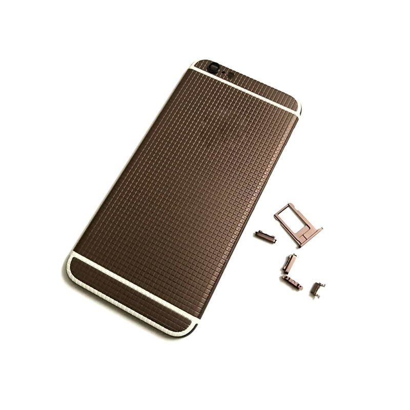 100% testowane gwarancji obudowa dla iphone 6 tylna pokrywa podwozia bliski rama baterii drzwi kolorowe z karty tacy i przyciski: Brown small block