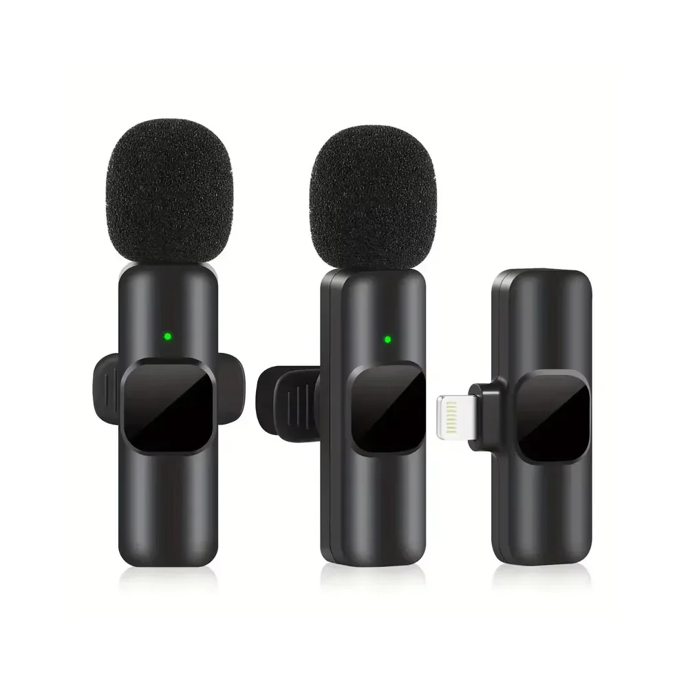 Kabelloses Lavalier-Mikrofon für iPhone, iPad und Android-Telefon, Ansteckmikrofon, Stecker-und-abspielen für Videoaufzeichnung, Interview, Podcast