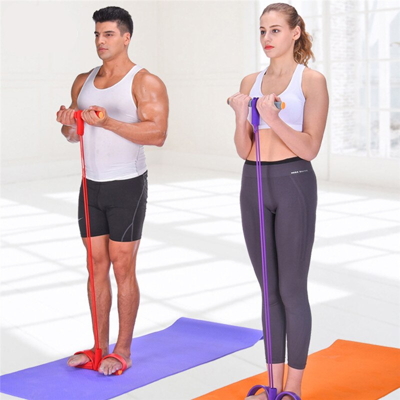 4 Weerstand Elastische Pull R Fitness Elastische Pull Touwen Exerciser Roeier Buik Home Gym Sport Elastiekjes Voor Fitness Apparatuur