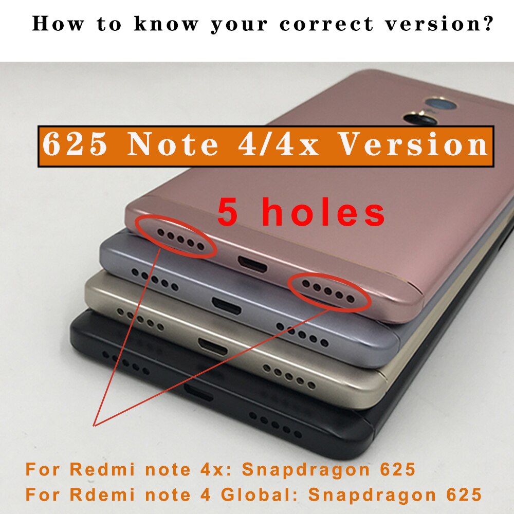 Tela lcd com moldura para smartphone, tela de reposição para xiaomi redmi note 4x, versão global, lcd somente para snapdragon 625