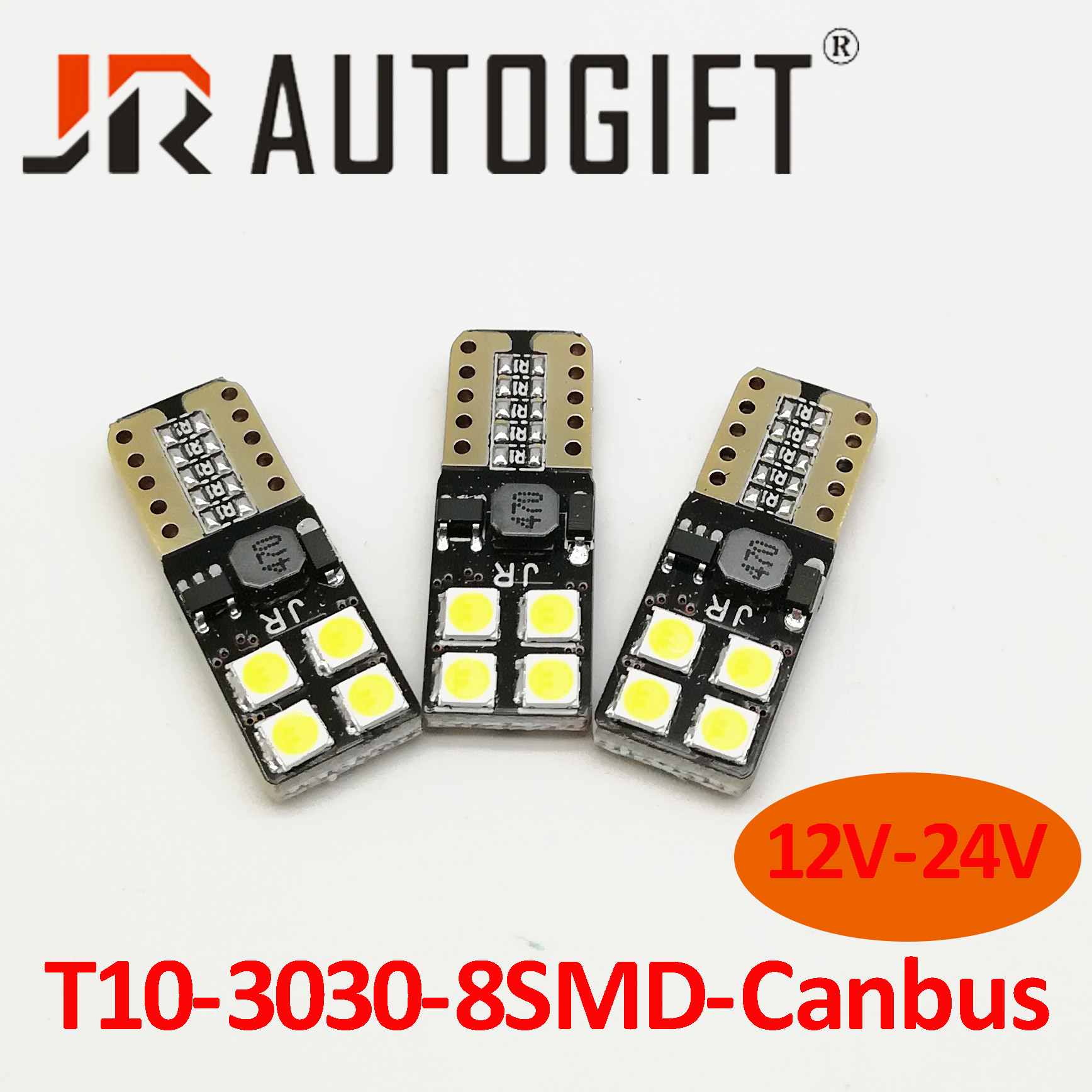 2 STUKS T10 8SMD 3030 LED Auto Licht Canbus GEEN OBC FOUT Auto Wedge Lamp W5W 8 SMD led Parking Lamp 12V