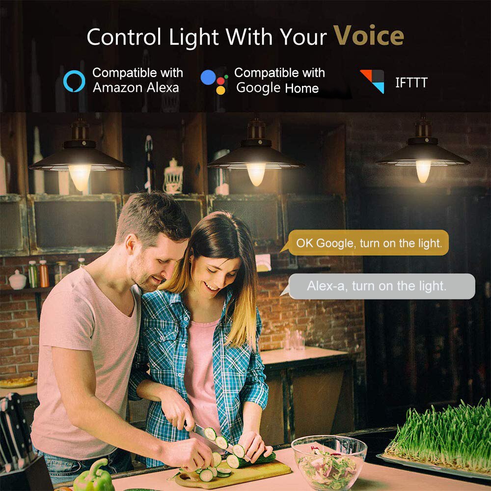 Tuya Wifi Smart Lamp E14 Rgb + W + C Dimbare Licht Led Kaars Lamp Afstandsbediening Werk Met Alexa echo Google Home Assistent