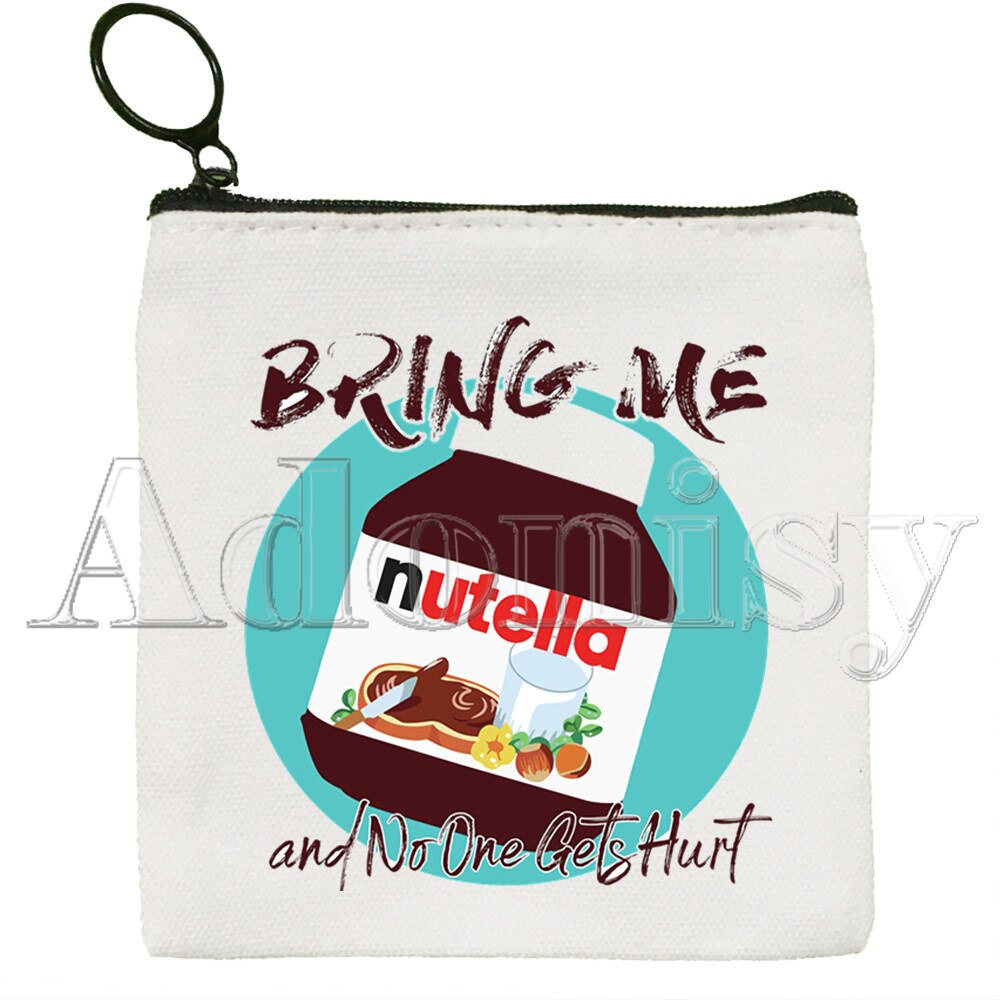 Nutella Nette Einfarbig Leinwand Geldbörse Kleine Frische Neue Reißverschluss Schlüssel Tasche Hand Tasche: J