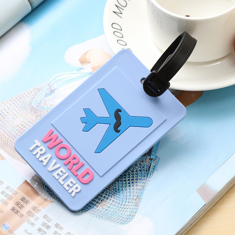 Luggage&bags Accessories Cute Novelty Rubber Funky Travel ID Addres Holder Label Straps Suitcase Luggage Tags: light blue