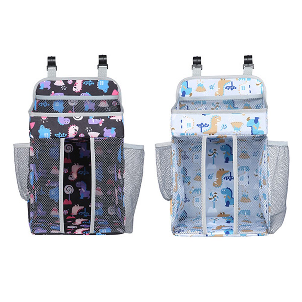 Bolsas colgantes para cama de bebé, pegatinas portátiles, bolsa de almacenamiento de pañales de cuna de gran capacidad, cesta de almacenamiento, dos modos colgantes, novedad de