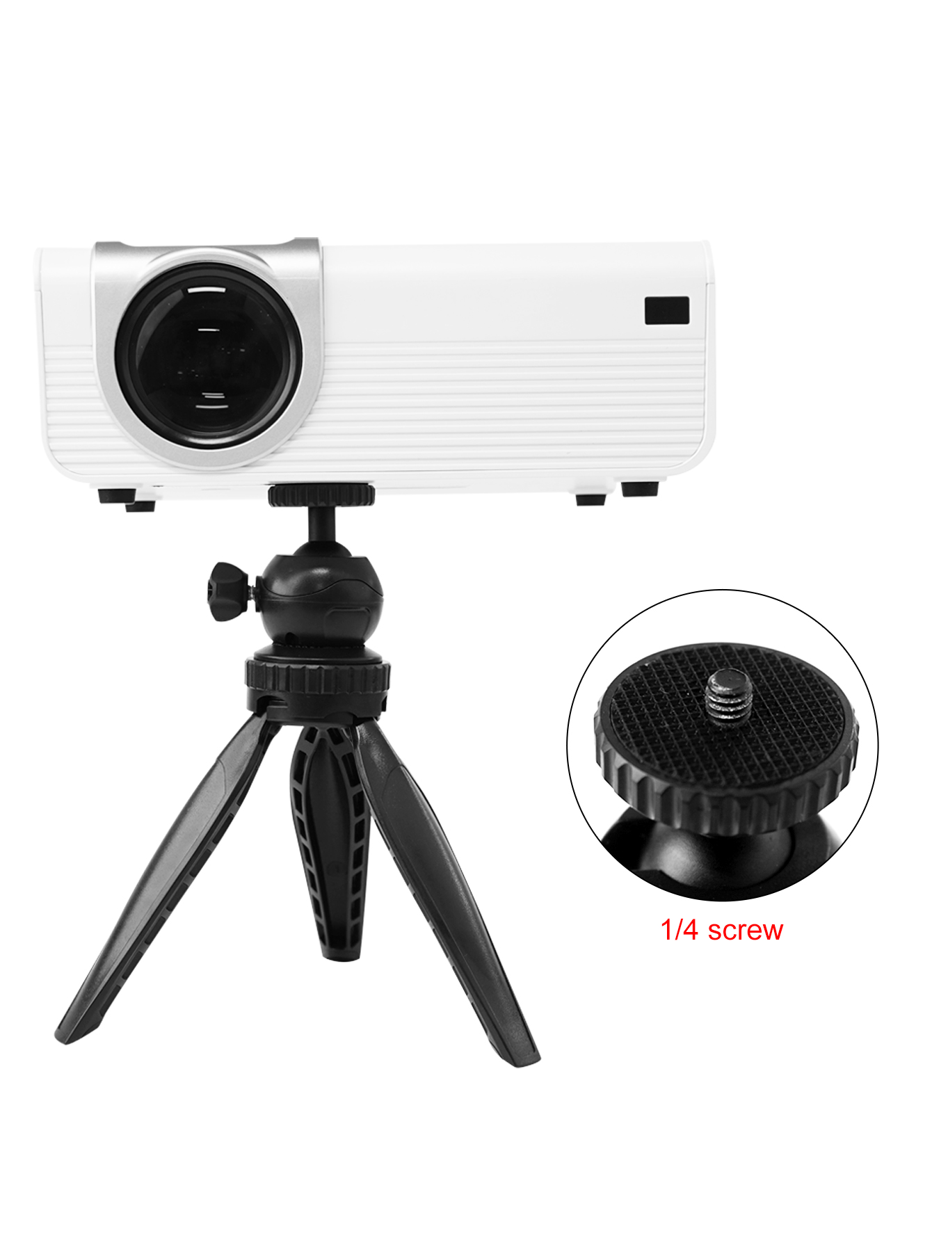 TD90 TD91 Projector Bracket Mini Tabletop Tripod 1/4" Mount Screw Portable YG300 P62 W18 DLP Projector Desk Tripod Holder Stand