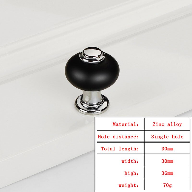 Ceramiczne drzwi uchwyty i pokrętła nordycki meble uchwyt biurko gałka szuflady uchwyt szafki kuchenne i uchwyt kredens sprzęt kuchenny: czarny-pojedynczy hole
