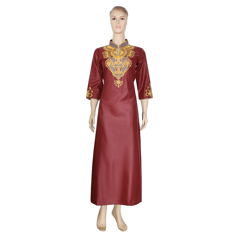 MD Afrikanische Kleider Für Frauen Bazin Dashiki Afrikanische frauen Lange Kleider Traditionellen Südafrika Kleidung Damen Stickerei Kleid: verrotten / XXL
