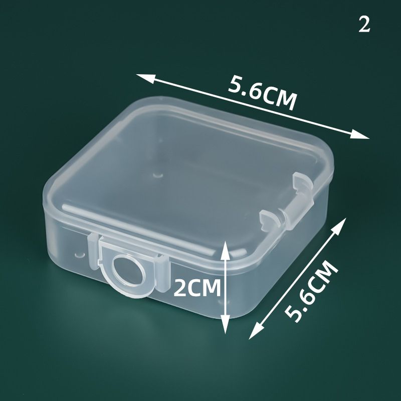 Firkantede æsker mini klar plast smykker opbevaring etui container emballage æske til øreringe ringe perler samle småting