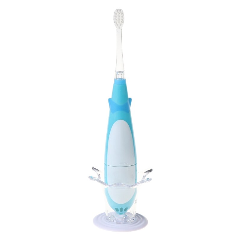 Kids Sonic Toothbrush Electric Brush Waterproof Musical Dolphin Shape LED 094E