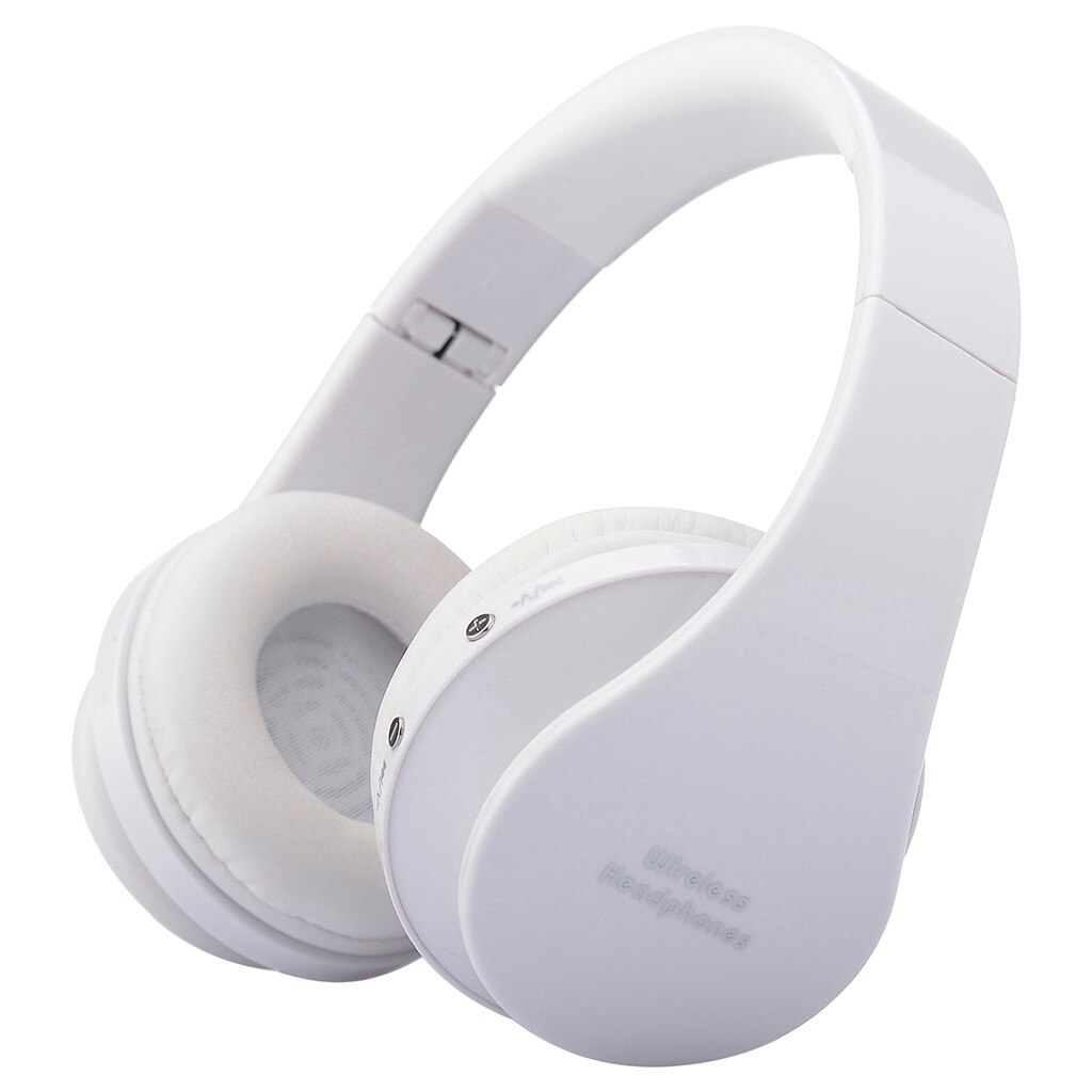 VOBERRY Kubite pliable avec micro pliable sans fil Bluetooth écouteur casque stéréo pour téléphone intelligent Bluetooth téléphone tête: WH