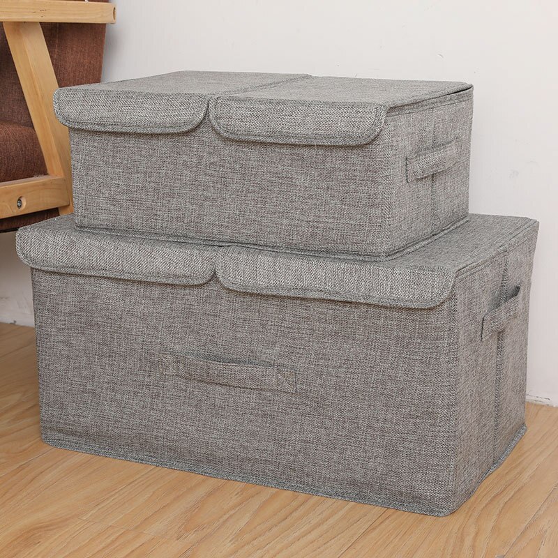 Wardrobe Storage Box Organizing Box Clothes Moving Plastic Storage Basket Household Small Fabric With Cover Foldable