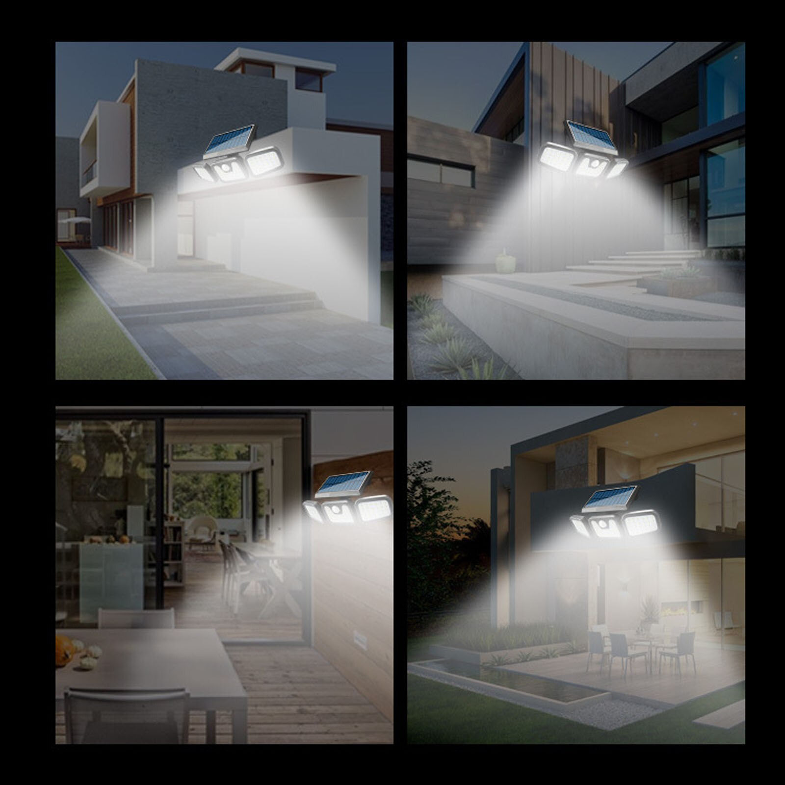 LED Solar Light Waterproof Energy Saving Lamp Safety Roof Gutter Light for Outdoor Sensor Wall Light