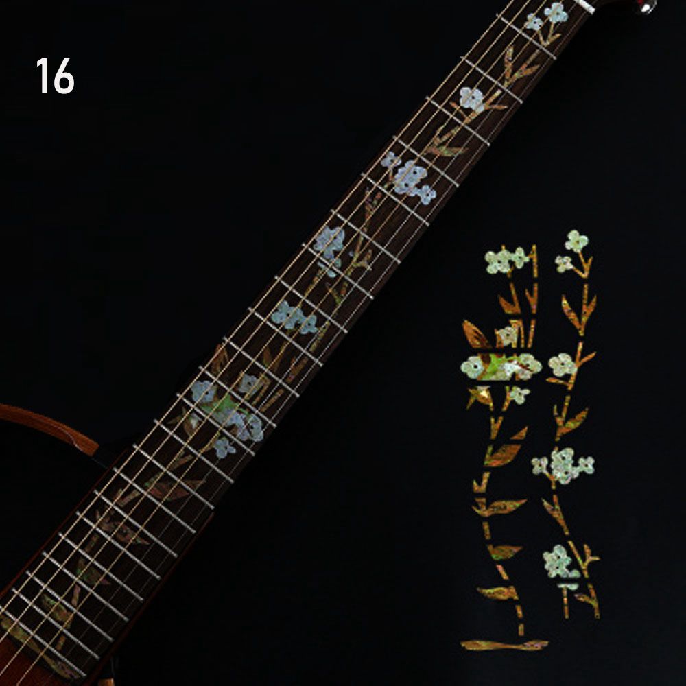 22 Styles Cross Inlay Decals Fretboard Sticker For Electric Acoustic Guitar Bass Ultra Thin Sticker Guitarra Accessories: Blue